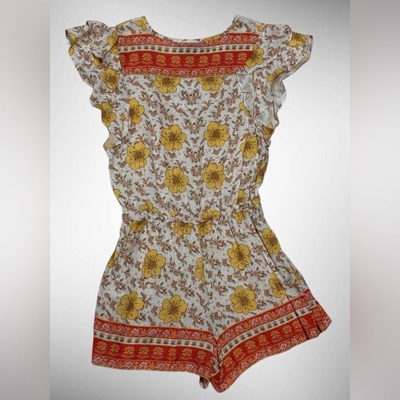 Forever 21 Summer Romper Small With Drawstring and Elastic Waist NWT - Picture 10 of 11